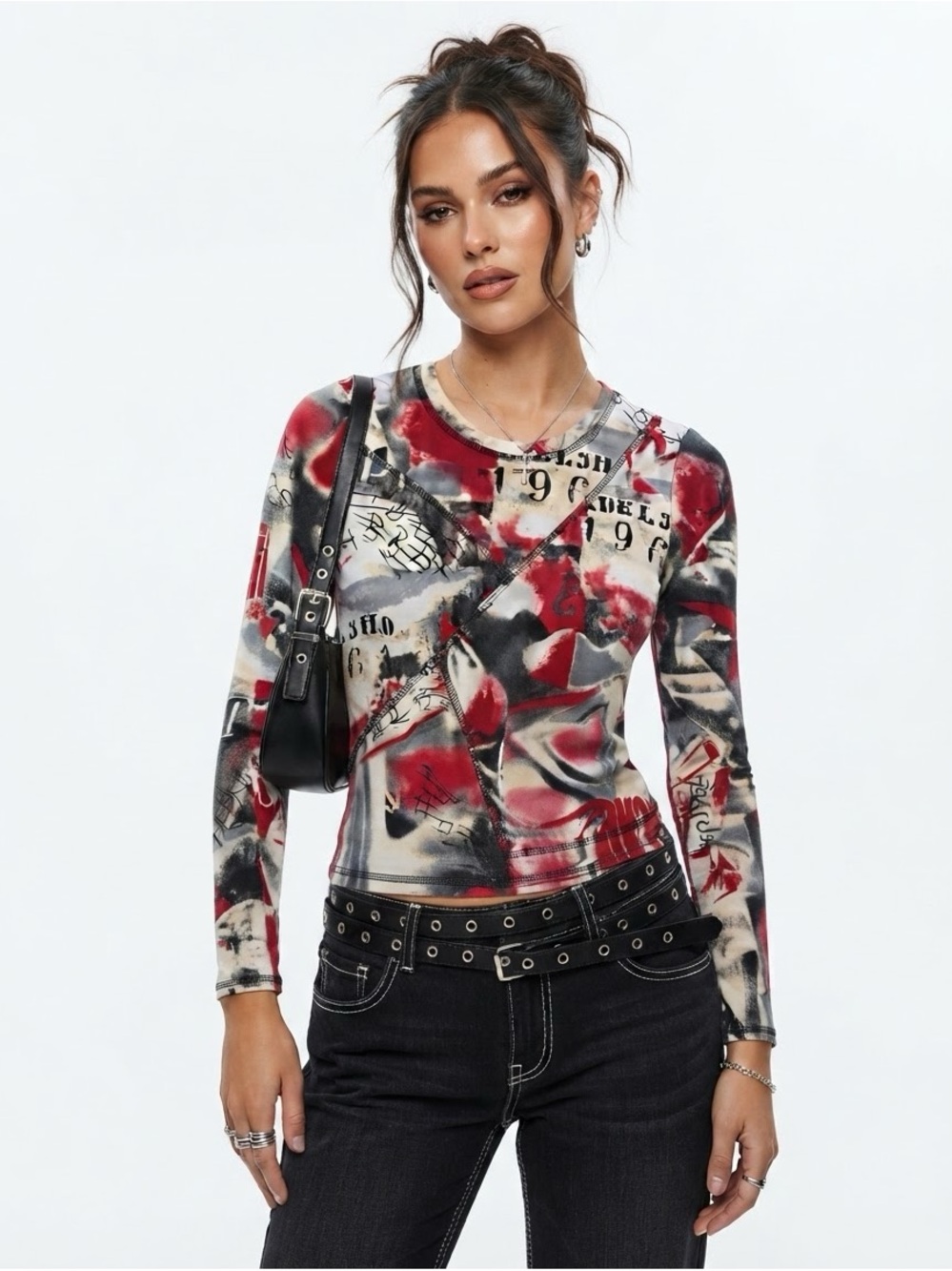 Vintage Long Sleeve Graphic Crewneck Size S